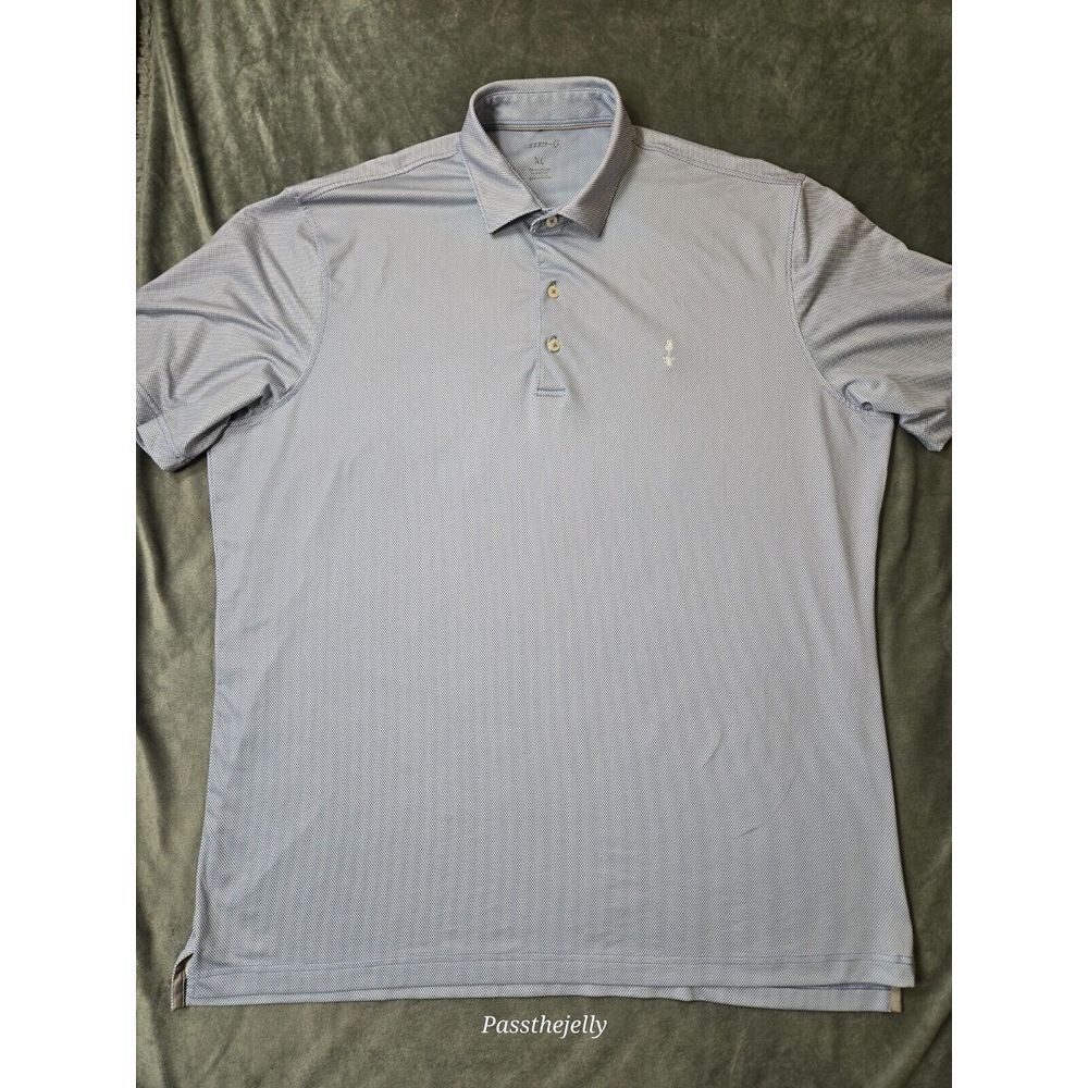 Johnnie O‎ Shirt Mens Extra Large Geometric Over Print Polo Performance Lylac